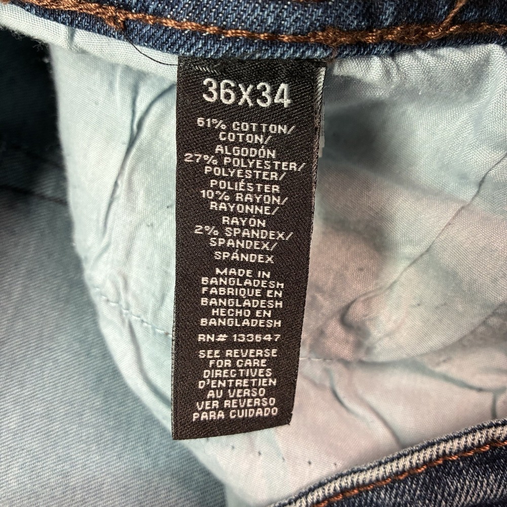 Truth + Triumph Straight Regular Fit Jeans Men's Size 36x34 Blue Ultra Stretch - Picture 6 of 8